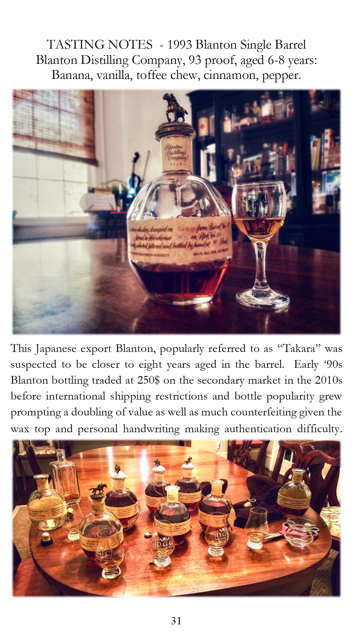 Bottle Photos and Notes